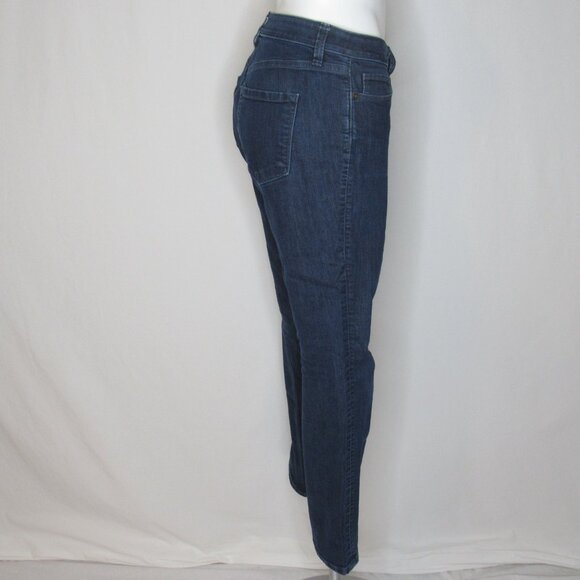 Ann Taylor LOFT Curvy Straight Blue Denim Mid Rise Jeans 30" Women's 27 4 - Picture 5 of 10